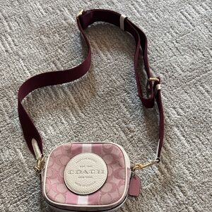 Coach Stylish Pink and Cream Crossbody Bag